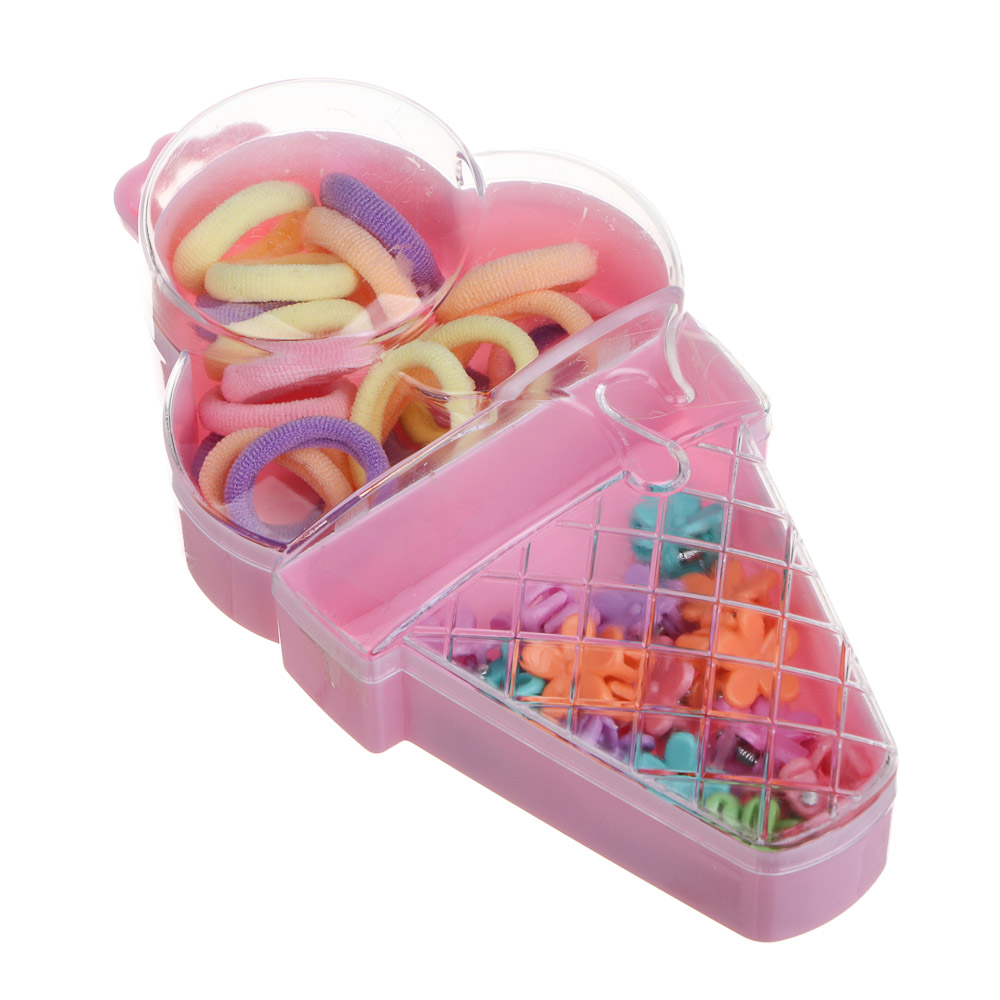 Набор детских резинок и крабиков BY Русские супергерои в футляре, полиэстер, пластик, арт.№ 316-371