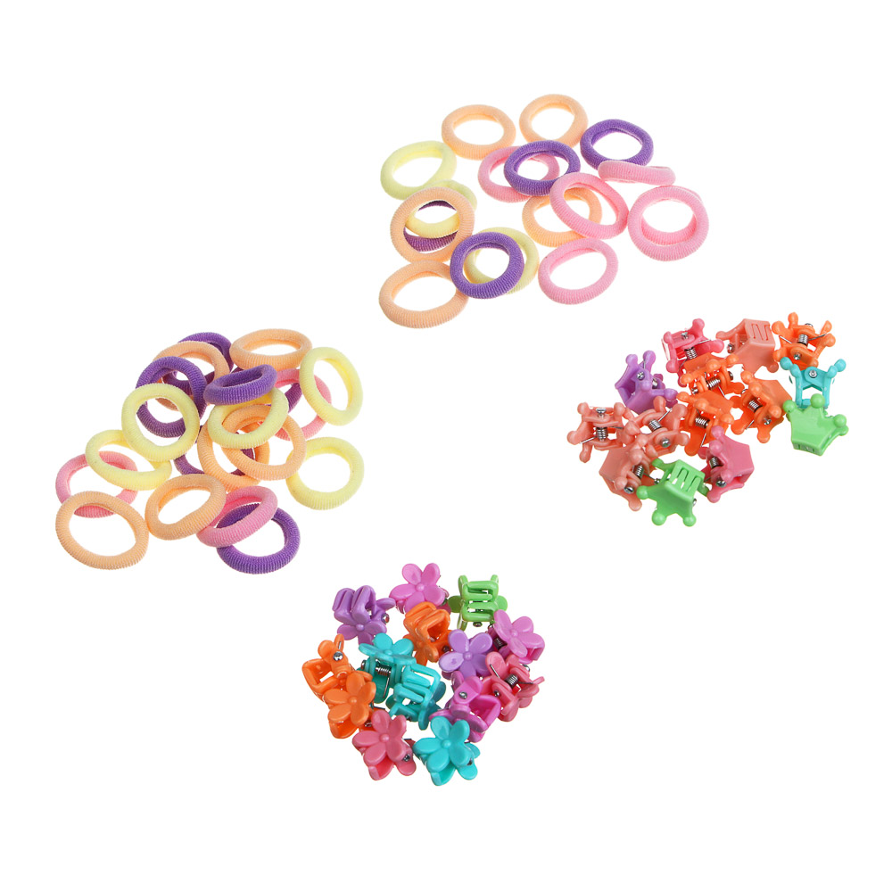 Набор детских резинок и крабиков BY Русские супергерои в футляре, полиэстер, пластик, арт.№ 316-371