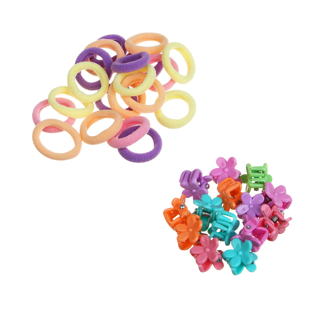 Набор детских резинок и крабиков BY Русские супергерои в футляре, полиэстер, пластик, арт.№ 316-371