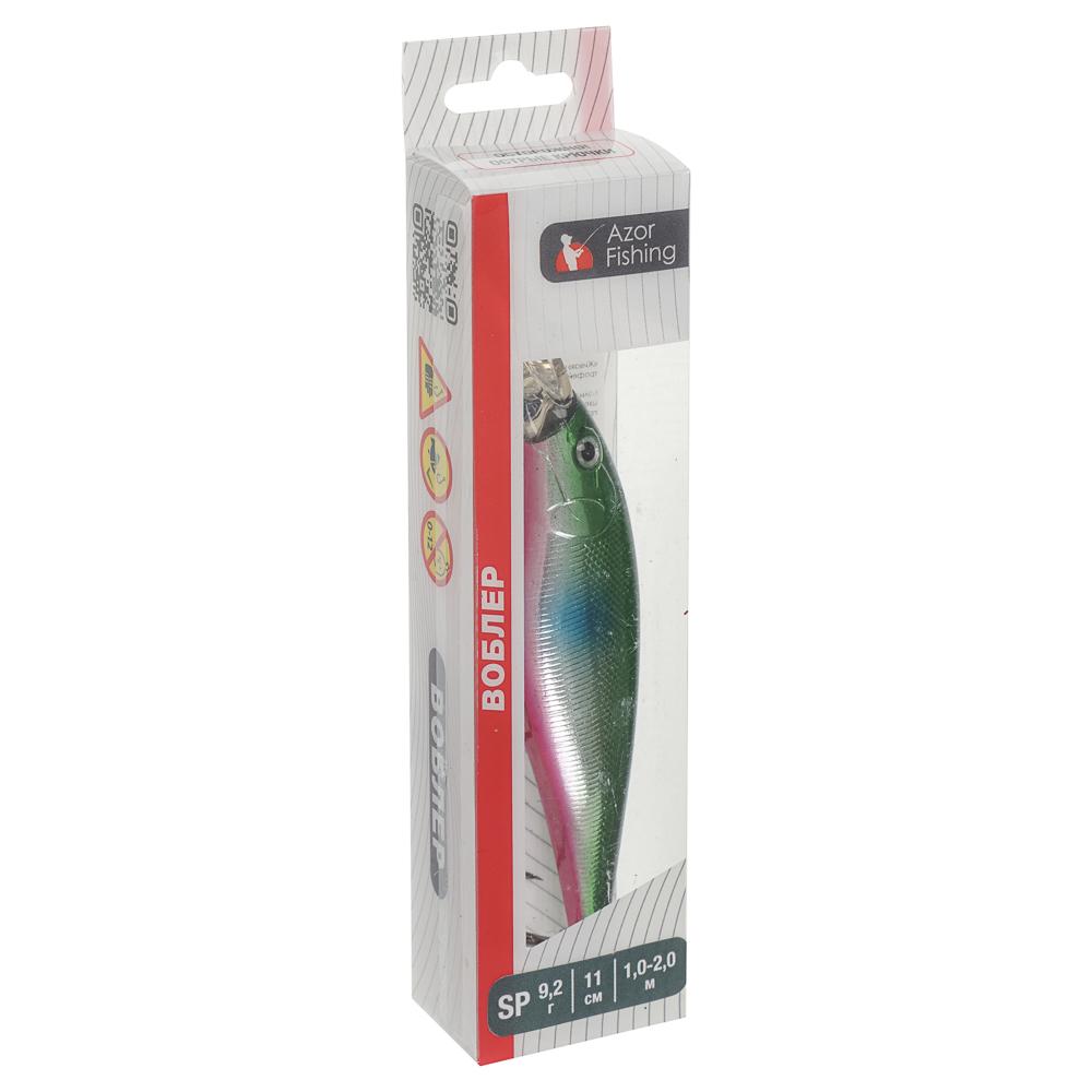 Воблер "Дип Шэд Минноу" тм AZOR FISHING, SP, 9,2гр, 110мм, 1,0-2,0м, 5 цветов, арт.№ 145-141