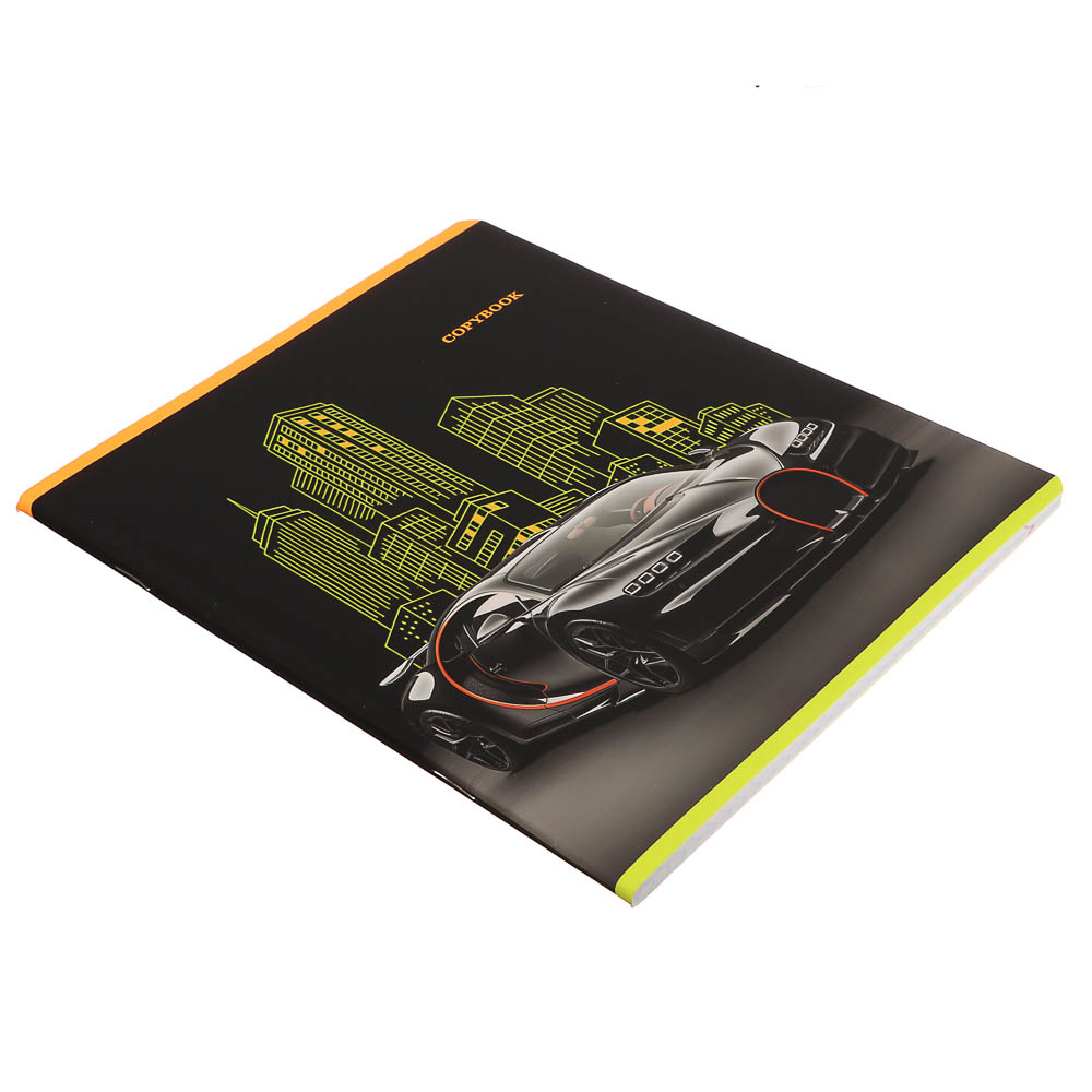 Тетрадь 48л., А5, в клетку, офсет, обл.мел.картон, скрепка, софт тач, микс, арт.№ 578-178