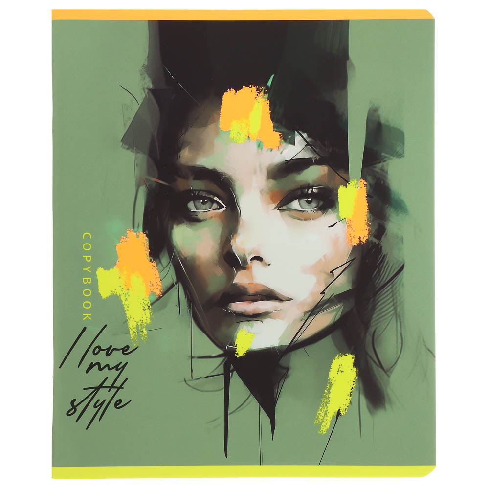 Тетрадь 48л., А5, в клетку, офсет, обл.мел.картон, скрепка, софт тач, микс, арт.№ 578-178