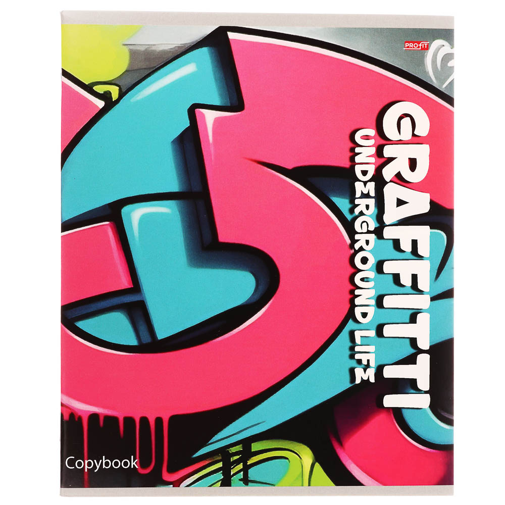 Тетрадь 48л., А5, в клетку, офсет, обл. мел.картон, скрепка, ВД-лак, микс, арт.№ 578-179