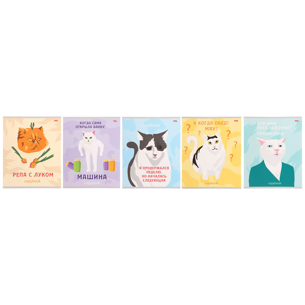 Тетрадь 48л., А5, в клетку, офсет, обл. мел.картон, скрепка, ВД-лак, микс, арт.№ 578-179