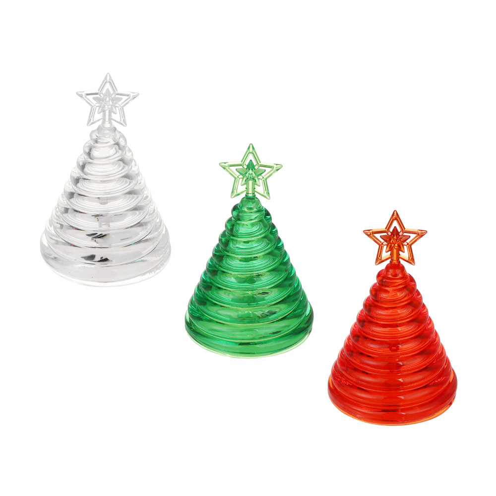 Светильник декор. LED тм СНОУ БУМ в виде Ели, 9,3x6,1см, пластик, 3xLR1130, 1 режим, 3 дизайна, арт.№ 392-109