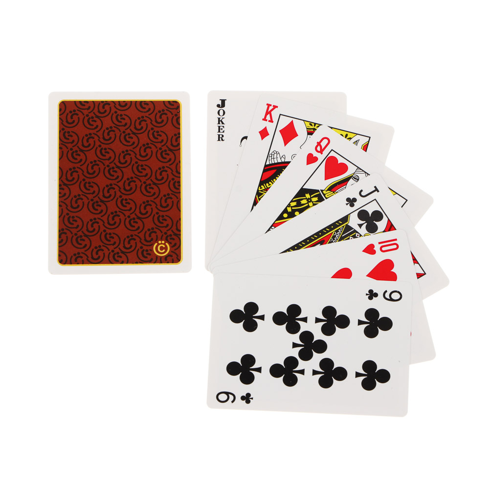 ВСЁГАЗИН Карты игральные, пластиковые, 54 карты, арт.№ 512-076