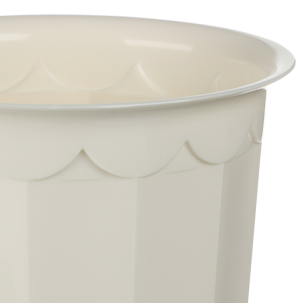 Горшок для цветов с поддоном 1,6л, d160мм, h135мм цв.молочный, арт.№ 164-418