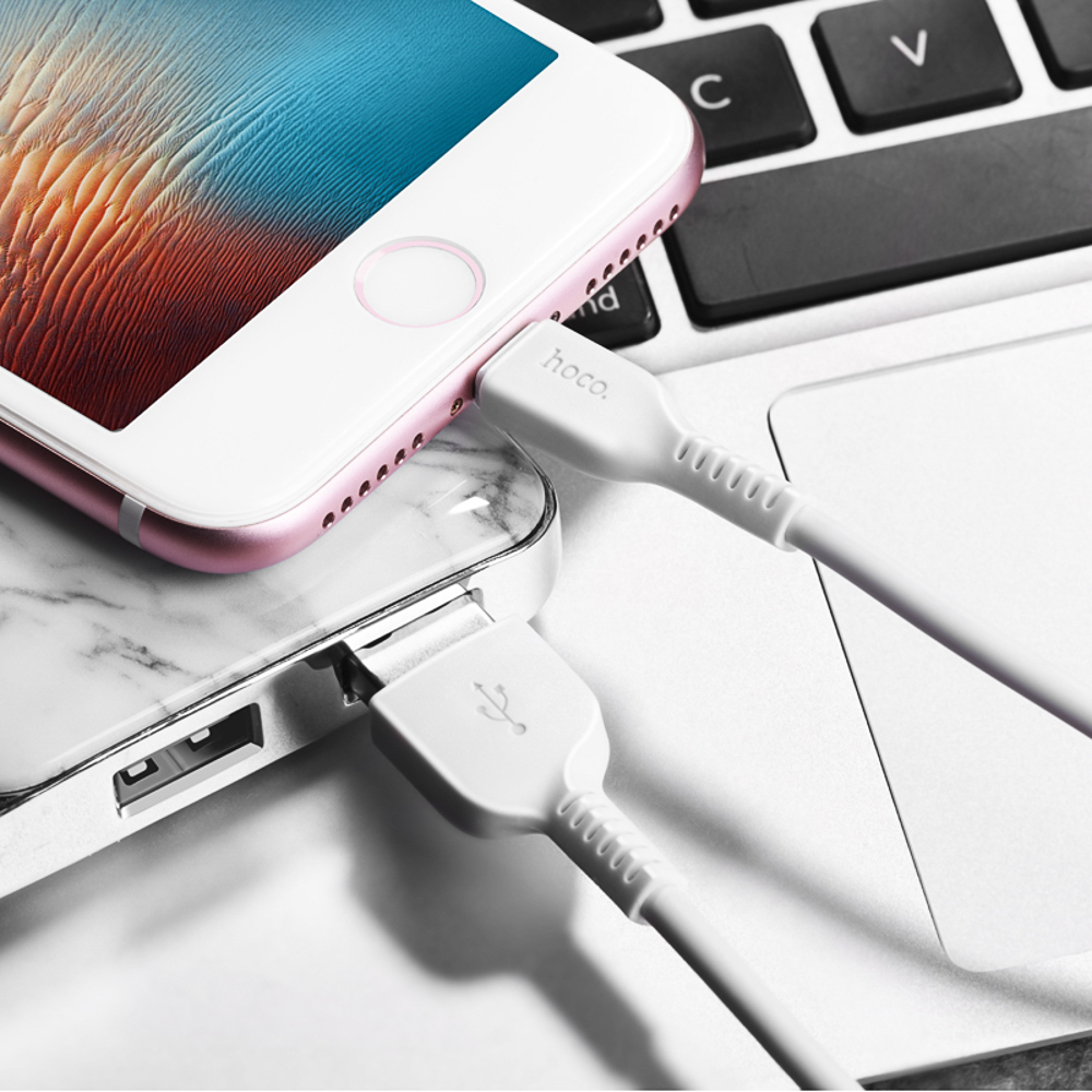 Кабель для зарядки USB(A)-iP hoco. модель X20, 3м, белый, арт.№ 931-558