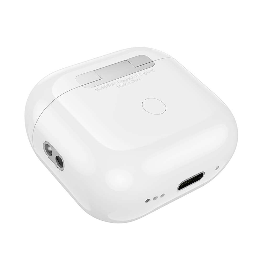 Наушники беспроводные TWS hoco. модель EW82, вкладыши, дисплей, 300/30мАч, BT5.3, цвет: белый, арт.№ 410-008