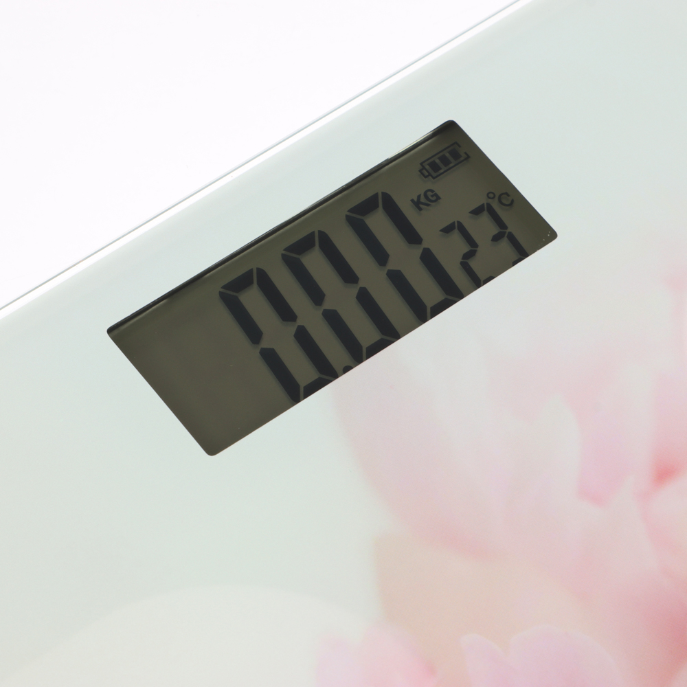 LEBEN Весы напольные электронные "Цветочная симфония", ЖК-дисплей, макс. нагр.до 180кг, 28х28х0,5см, арт.№ 252-091