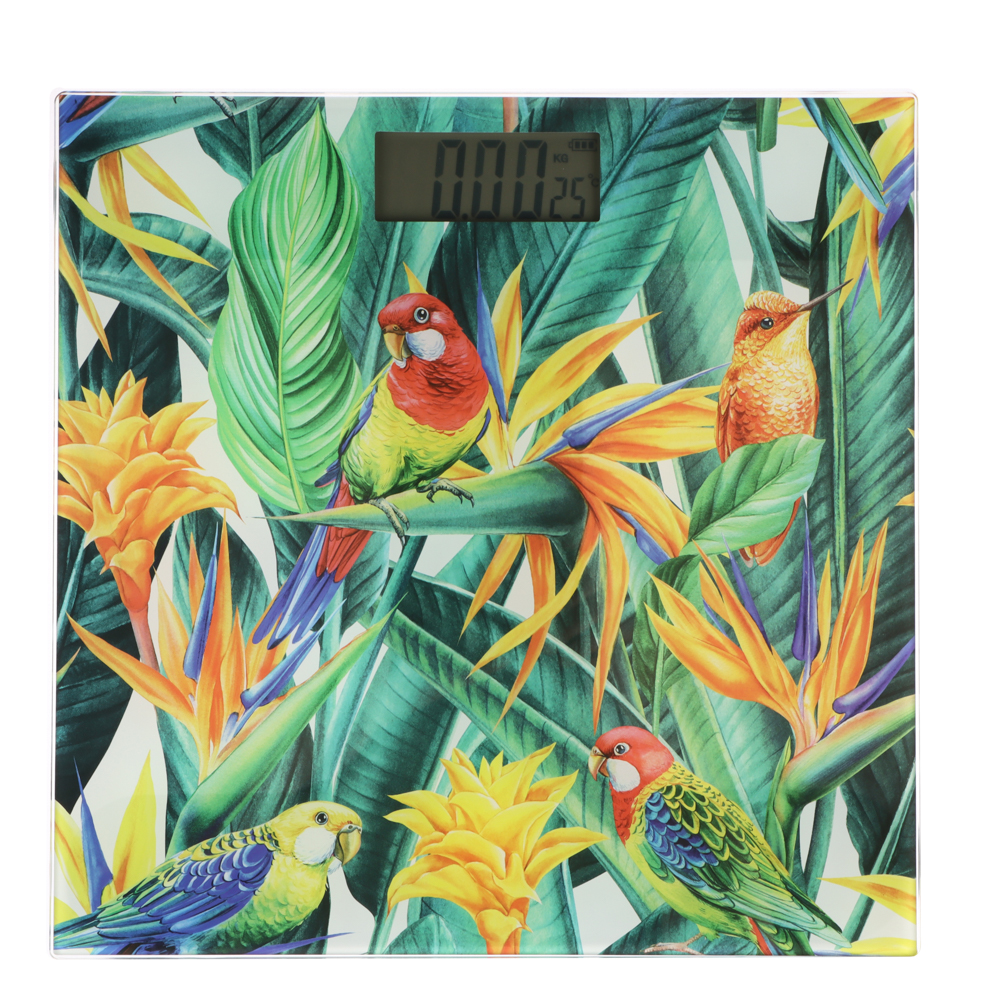 LEBEN Весы напольные электронные "Нежная история", ЖК-дисплей, макс. нагр.до 180кг, 28х28х0,5см, арт.№ 252-092