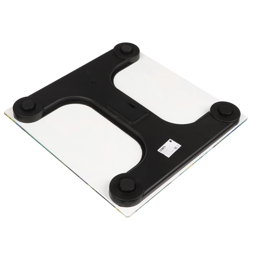 LEBEN Весы напольные электронные "Нежная история", ЖК-дисплей, макс. нагр.до 180кг, 28х28х0,5см, арт.№ 252-092