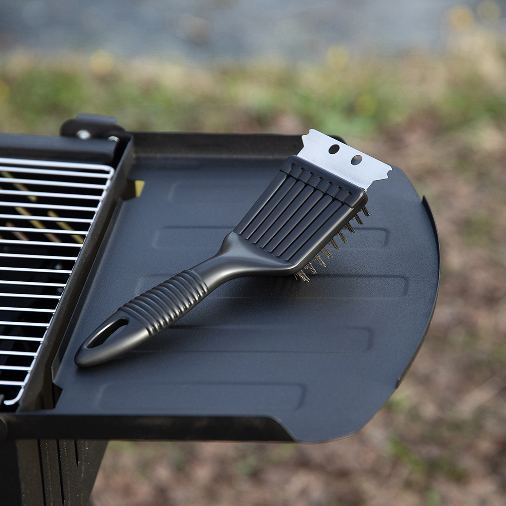 Щетка для чистки мангала с скребком тм GRILLBOOM, 21х7см, арт.№ 101-011