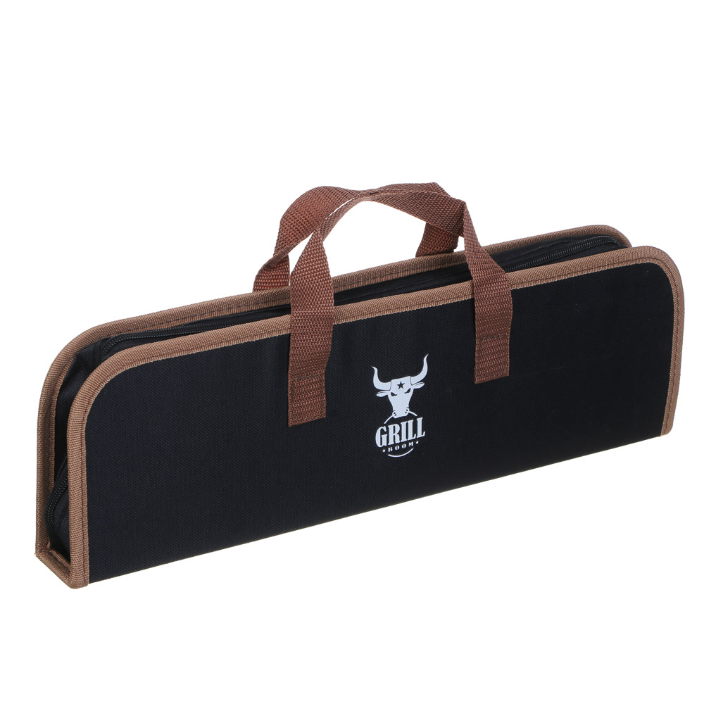 Набор для гриля 5 в 1 тм GRILLBOOM, деревянная ручка, нерж. сталь 2CR13, арт.№ 101-016