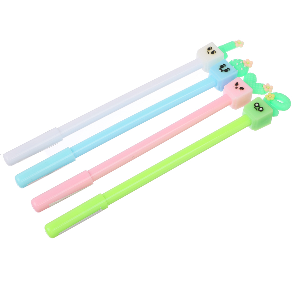 Гелевая ручка "Кактус" в форме буквы "LOVE" 4 дизайна, синяя, 18см, арт.№ 591-144