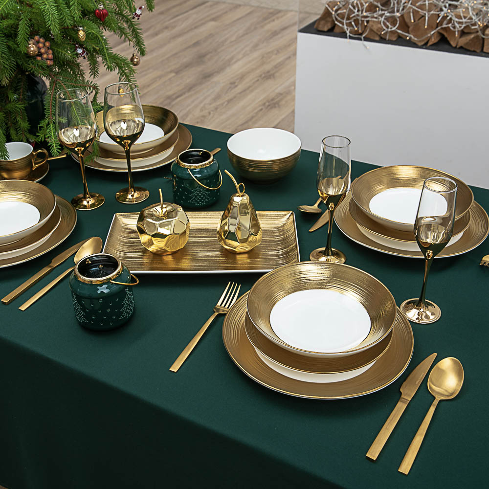 PROVANCE Шотландка Скатерть текстильная с водоотталкивающей пропиткой, 140x230см, 100% ПЭ, арт.№ 492-069