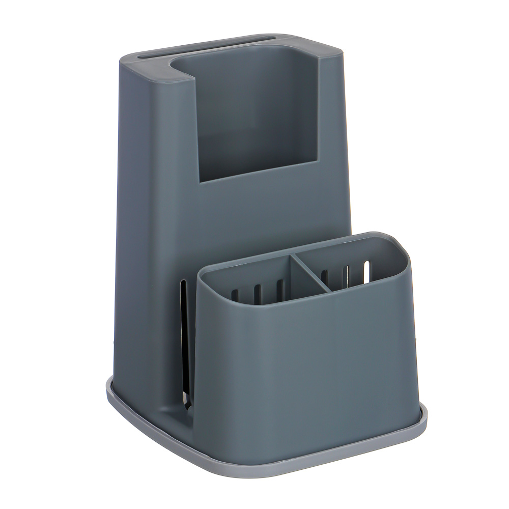 Подставка для столовых приборов тм VETTA, 15х17х20,3см, пластик, 3 цвета, арт.№ 485-124