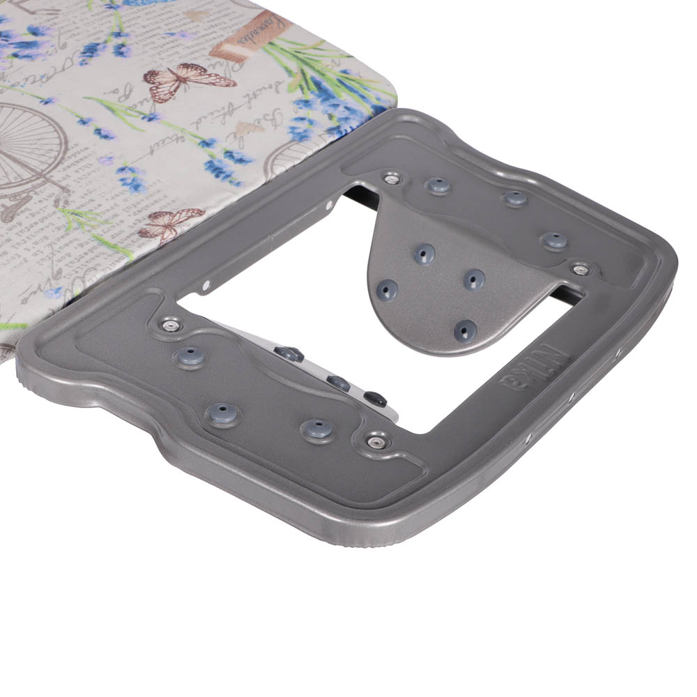 VETTA Доска гладильная 122х40х90см, металл, подставка под утюг с термоустойчивыми вст, удл.1,6м Н10, арт.№ 451-110