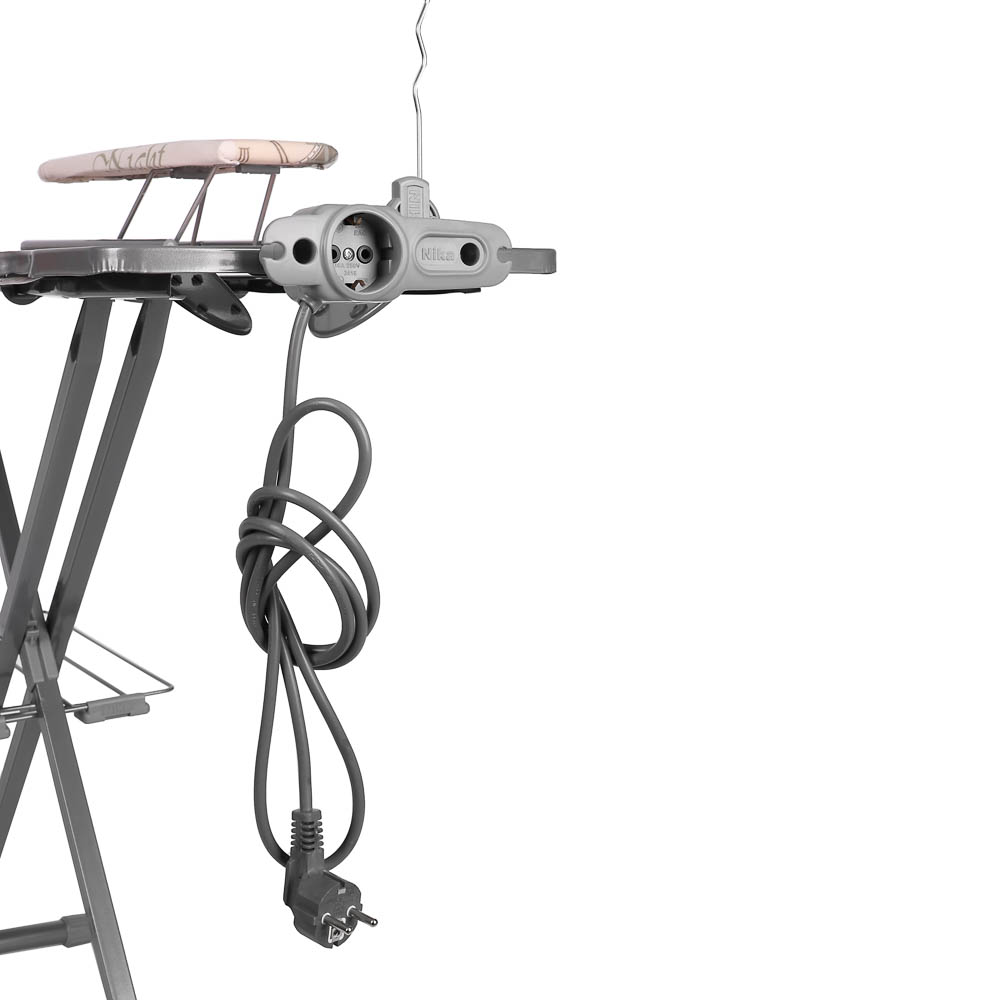 VETTA Доска гладильная 122х40х90см, металл, подставка п/утюг,полка для белья,подрукавник,удл.1,9м Н9, арт.№ 451-111