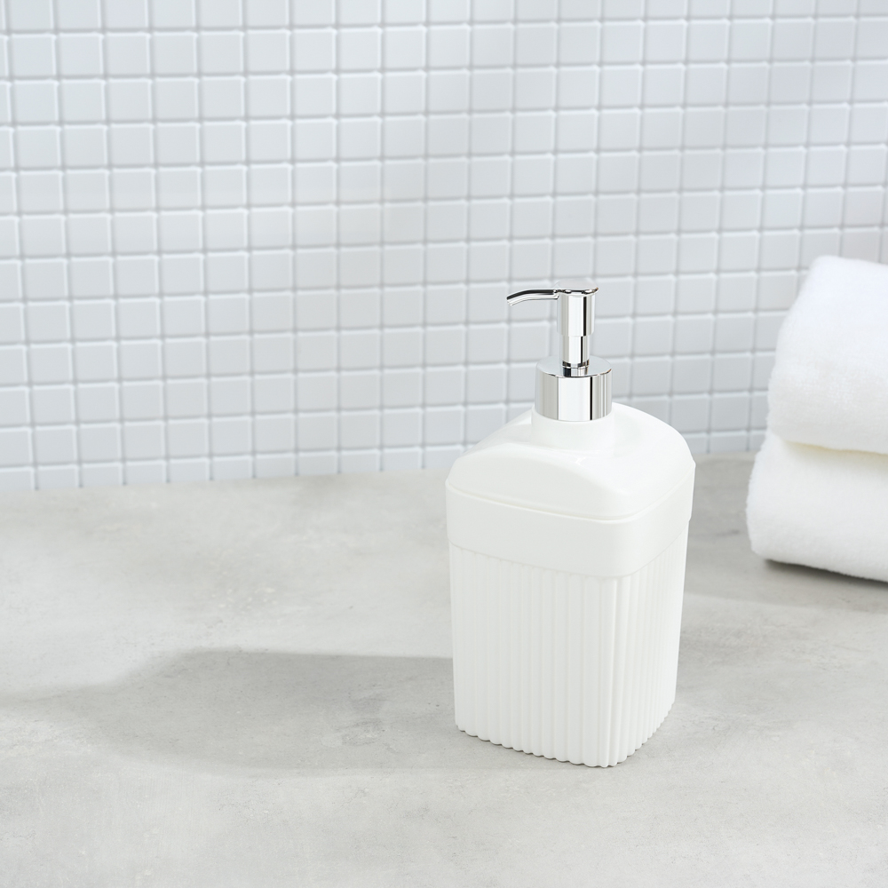 Диспенсер для жидкого мыла "Velvet" 90х90х187мм, 0,65л, белый, арт.№ 463-336