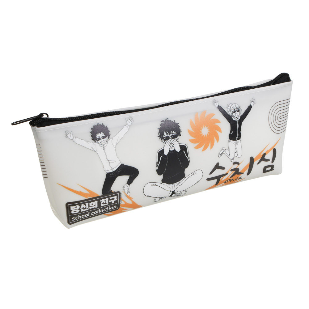 Пенал прямоугольный, 21x3x8см, "Аниме", 1 отделение на молнии, силикон, арт.№ 524-342