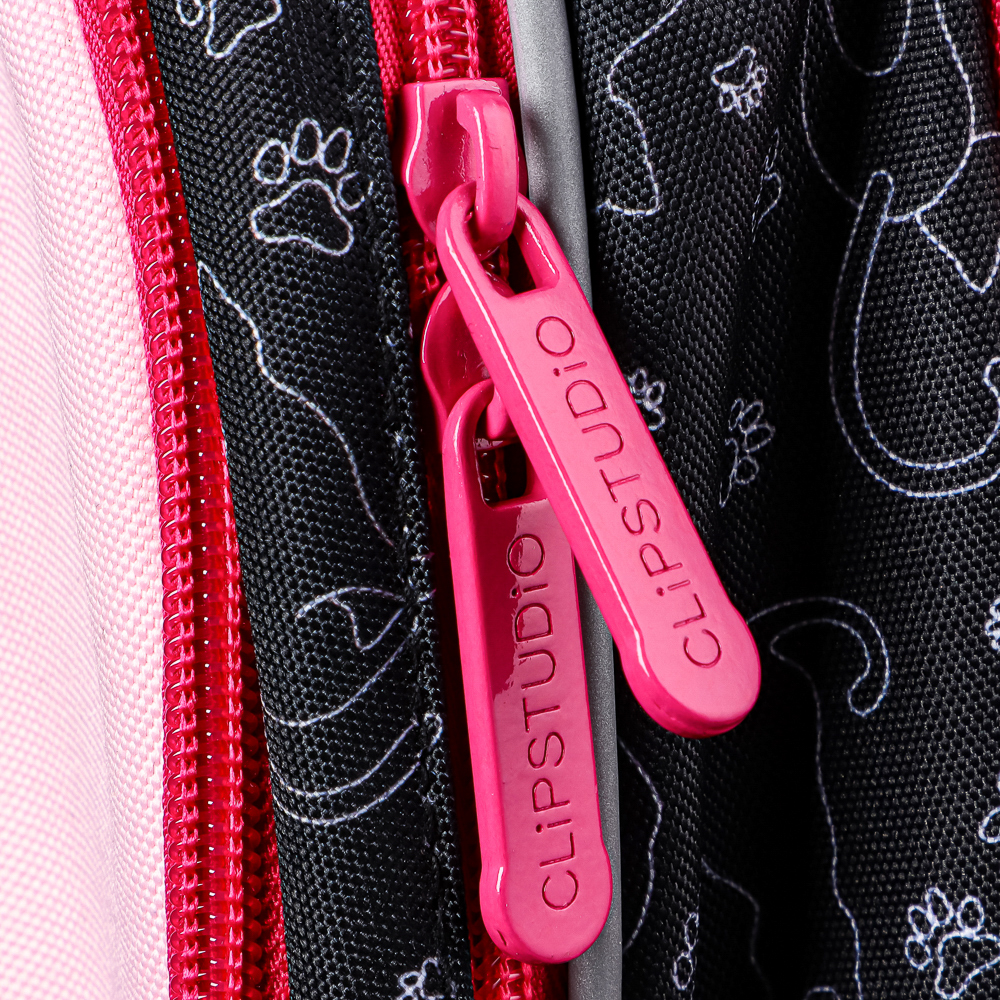 МИЛЫЙ КОТИК Рюкзак школьный полужесткий 37х28х14см, 3 отд., 2 карм., жесткое дно, эргон.спинка, ПЭ, арт.№ 254-809