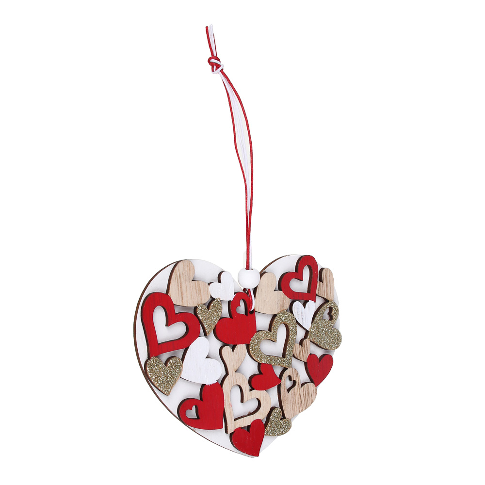 Декор - подвеска, сердце, 12x10 см, МДФ, арт.№ 597-268