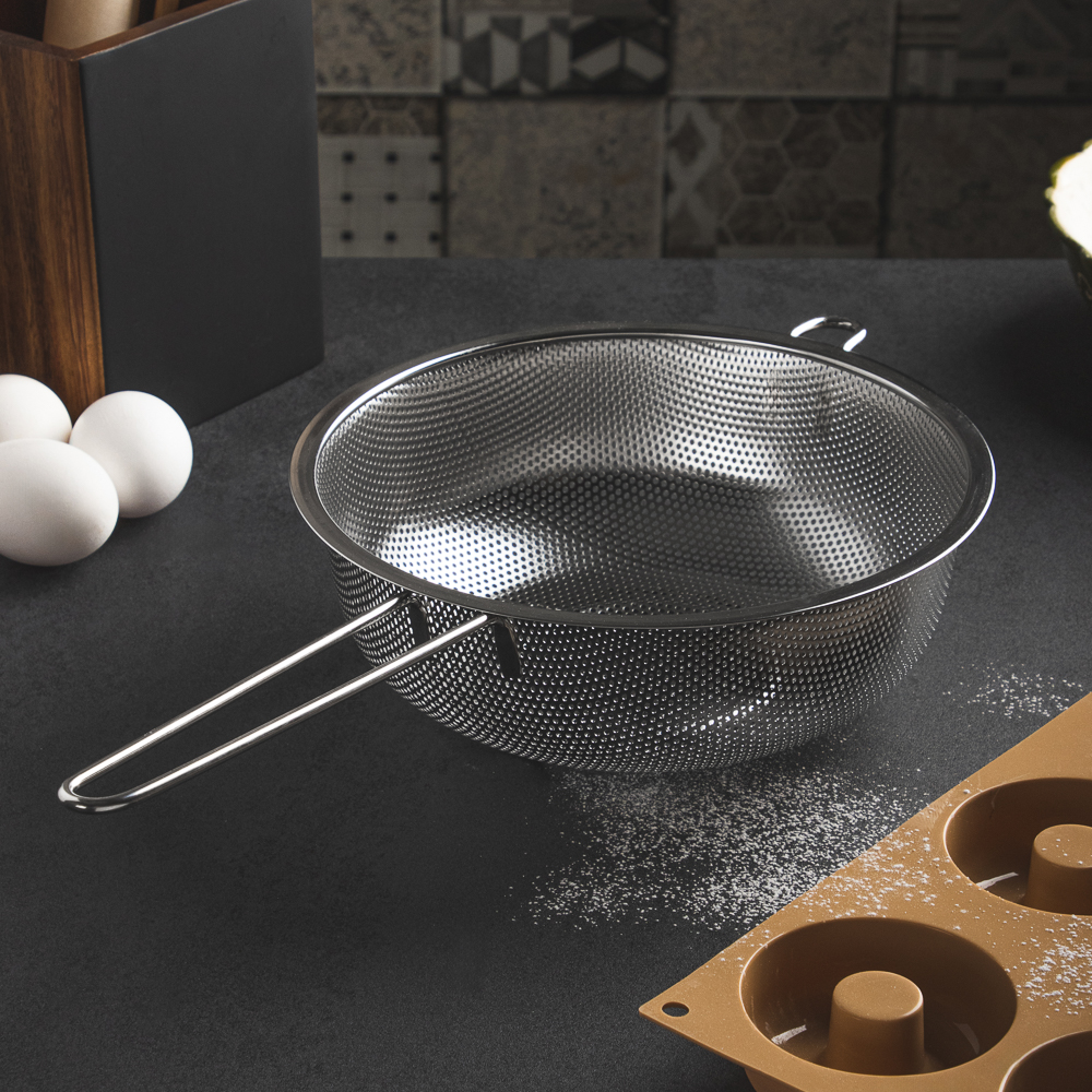 VETTA Дуршлаг с ручкой 22см, нерж.сталь, арт.№ 886-036