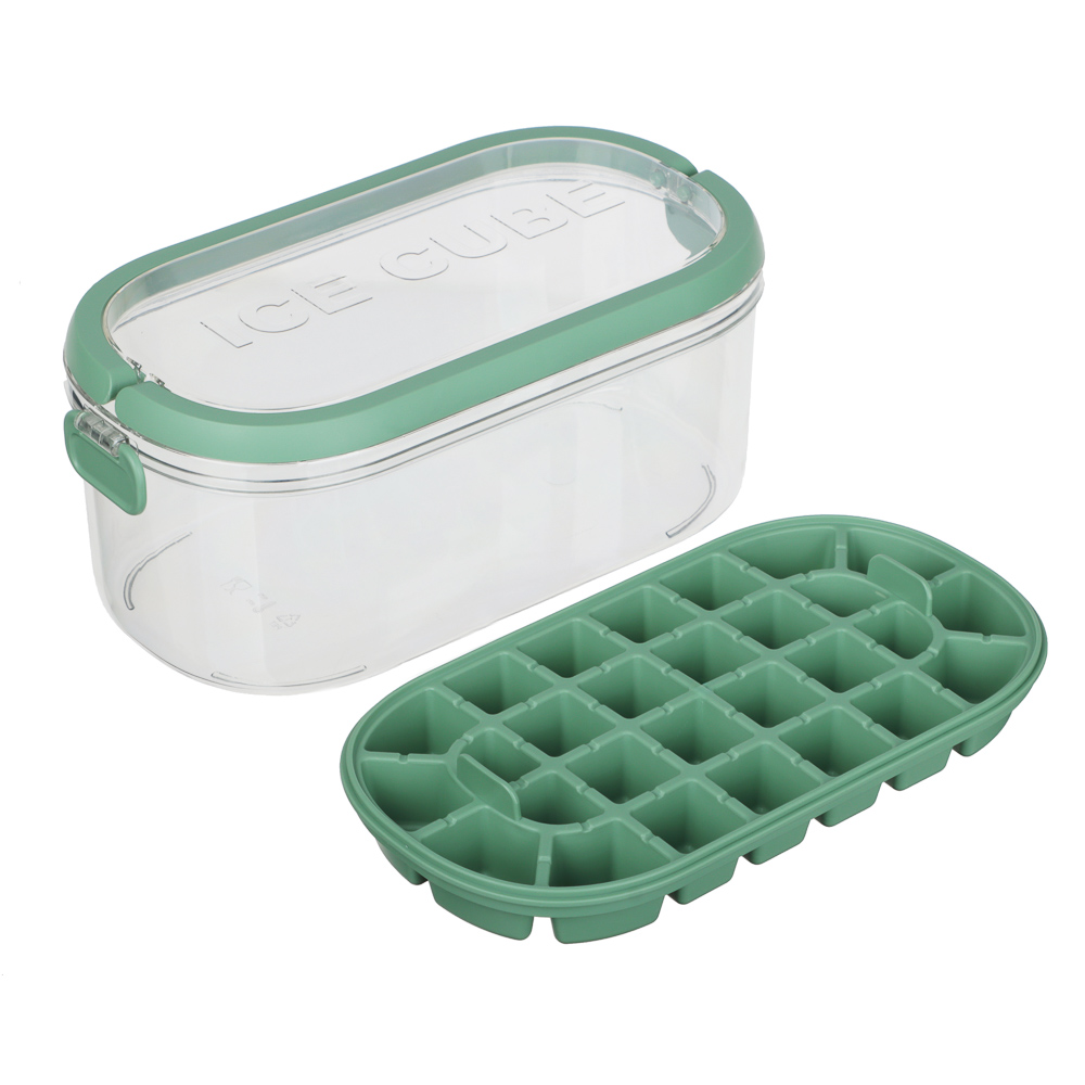 SATOSHI Набор форм для льда с контейнером 23х12х9,5см, 54 ячейки, совок, пластик, арт.№ 856-206
