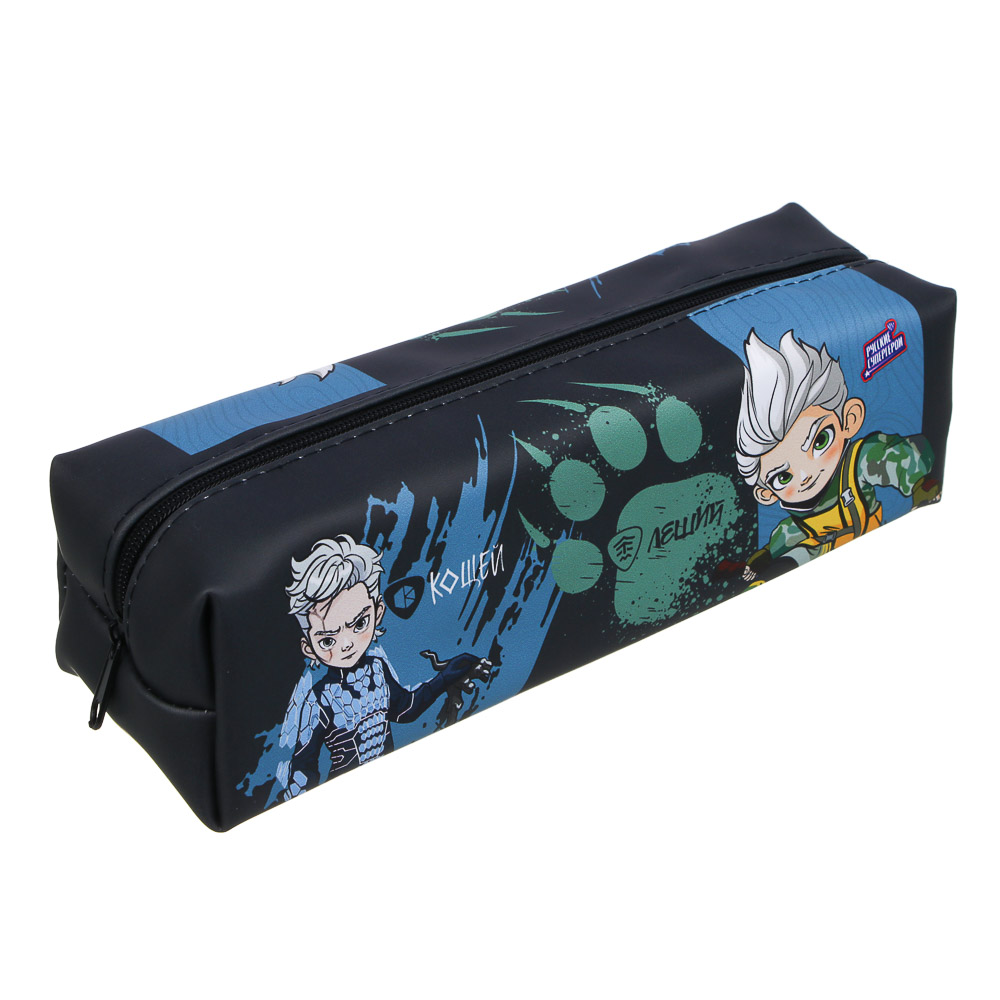 Пенал школьный прямоугольный 21x6x6 см BY Русские Супергерои, искусственная кожа с печатью, арт.№ 801-080