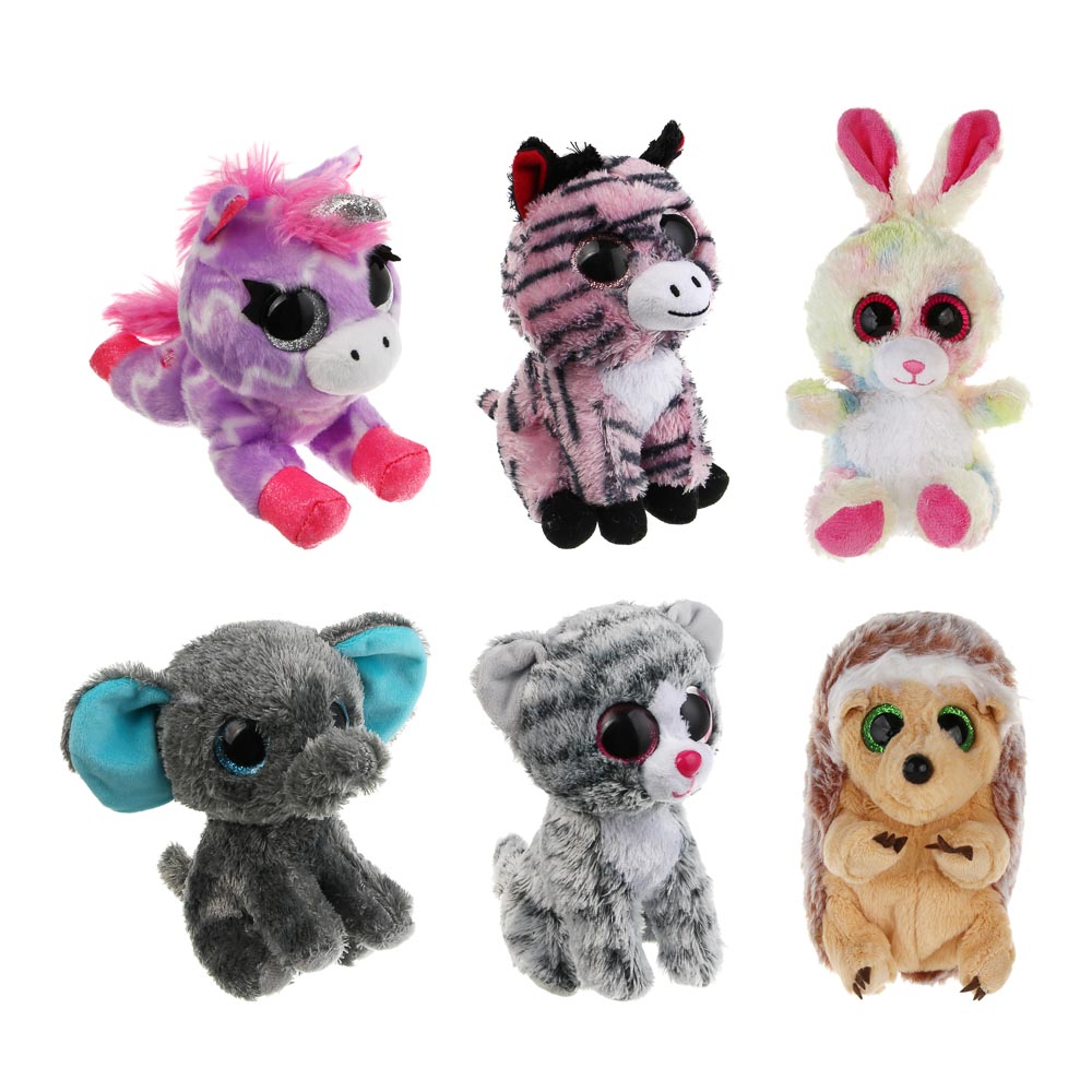 ИГРОЛЕНД Игрушка мягкая "Глазастик", 15 см, полиэстер, 6 диз., арт.№ 264-435