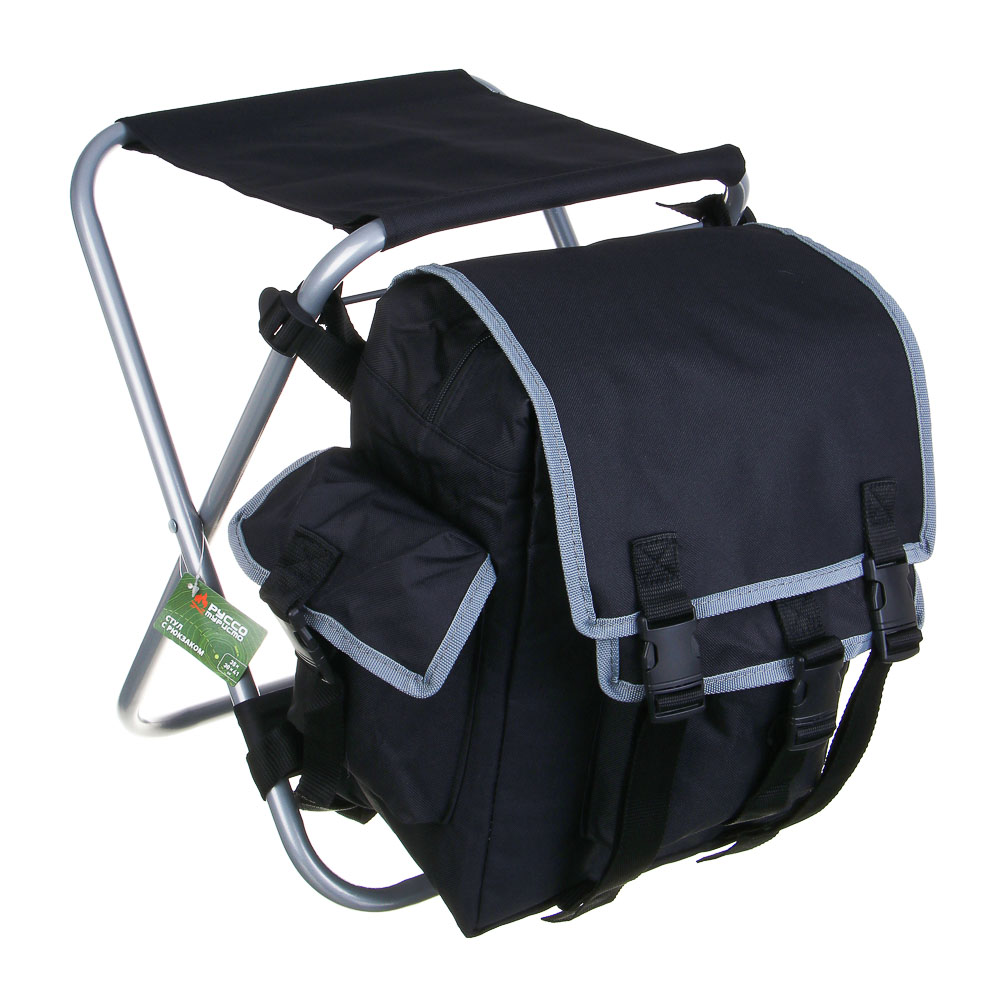 РУССО ТУРИСТО Стул с рюкзаком, до 80кг, 35х30х41см, сталь d16мм, арт.№ 121-104