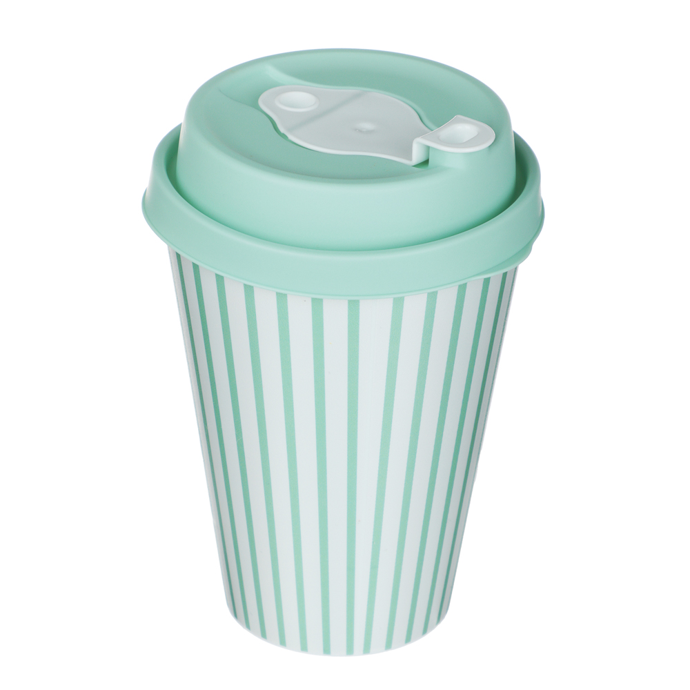 Черри Стакан с крышкой и клапаном 420мл, пластик, 2 цвета, арт.№ 861-596