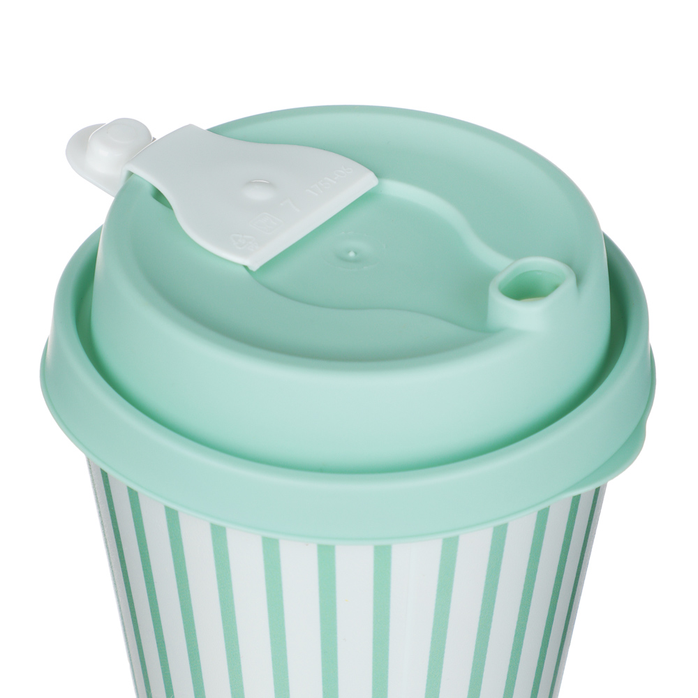 Черри Стакан с крышкой и клапаном 420мл, пластик, 2 цвета, арт.№ 861-596