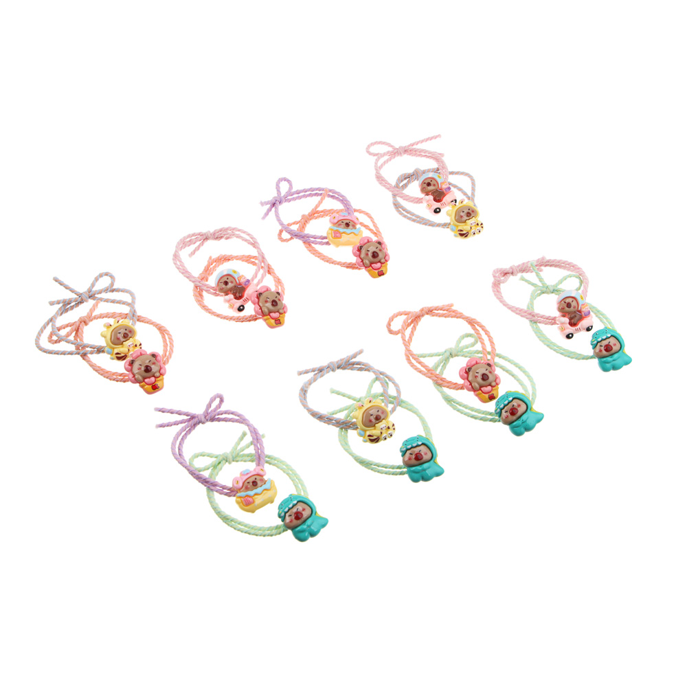 ЮНИLOOK Резинки для волос детские, 2шт, d5,5см, полиэстер, ПВХ, микс дизайнов, ACS25-1, арт.№ 322-300