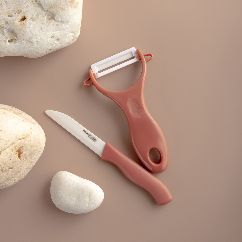 SATOSHI Промо Набор 2 пр. (керам. нож 8см, овощечистка с керам. лезвием), арт.№ 803-143