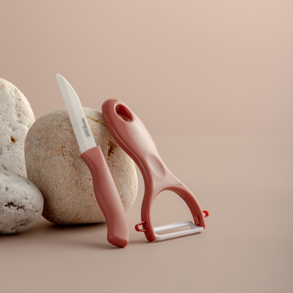 SATOSHI Промо Набор 2 пр. (керам. нож 8см, овощечистка с керам. лезвием), арт.№ 803-143