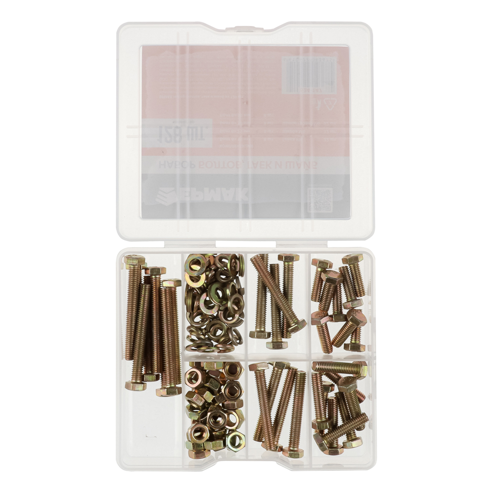 ЕРМАК Набор болтов, гаек и шайб из 128шт, арт.№ 624-147