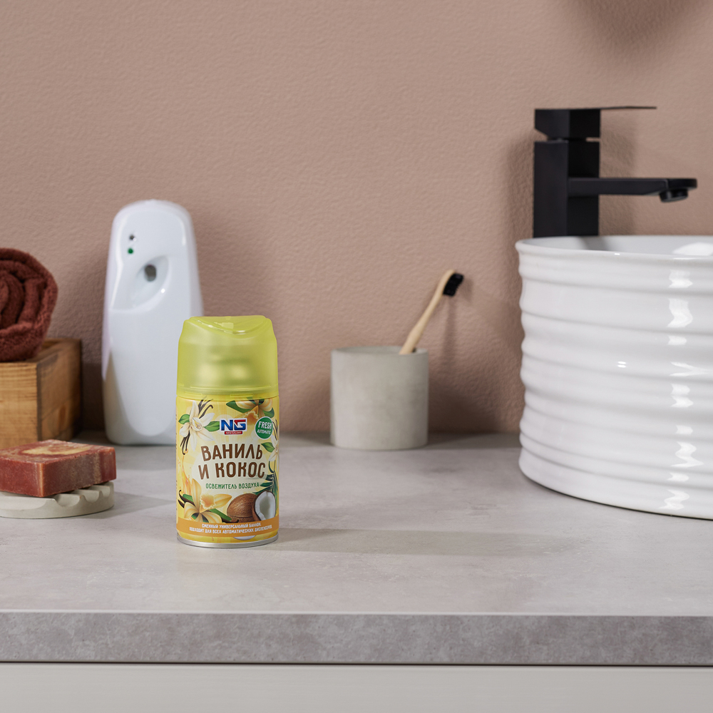 NEW GALAXY Освежитель воздуха Автоматик Fresh 250мл, ваниль и кокос, арт.№ 778-145