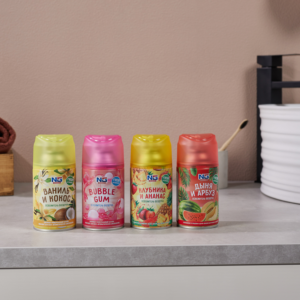 NEW GALAXY Освежитель воздуха Автоматик Fresh 250мл, ваниль и кокос, арт.№ 778-145