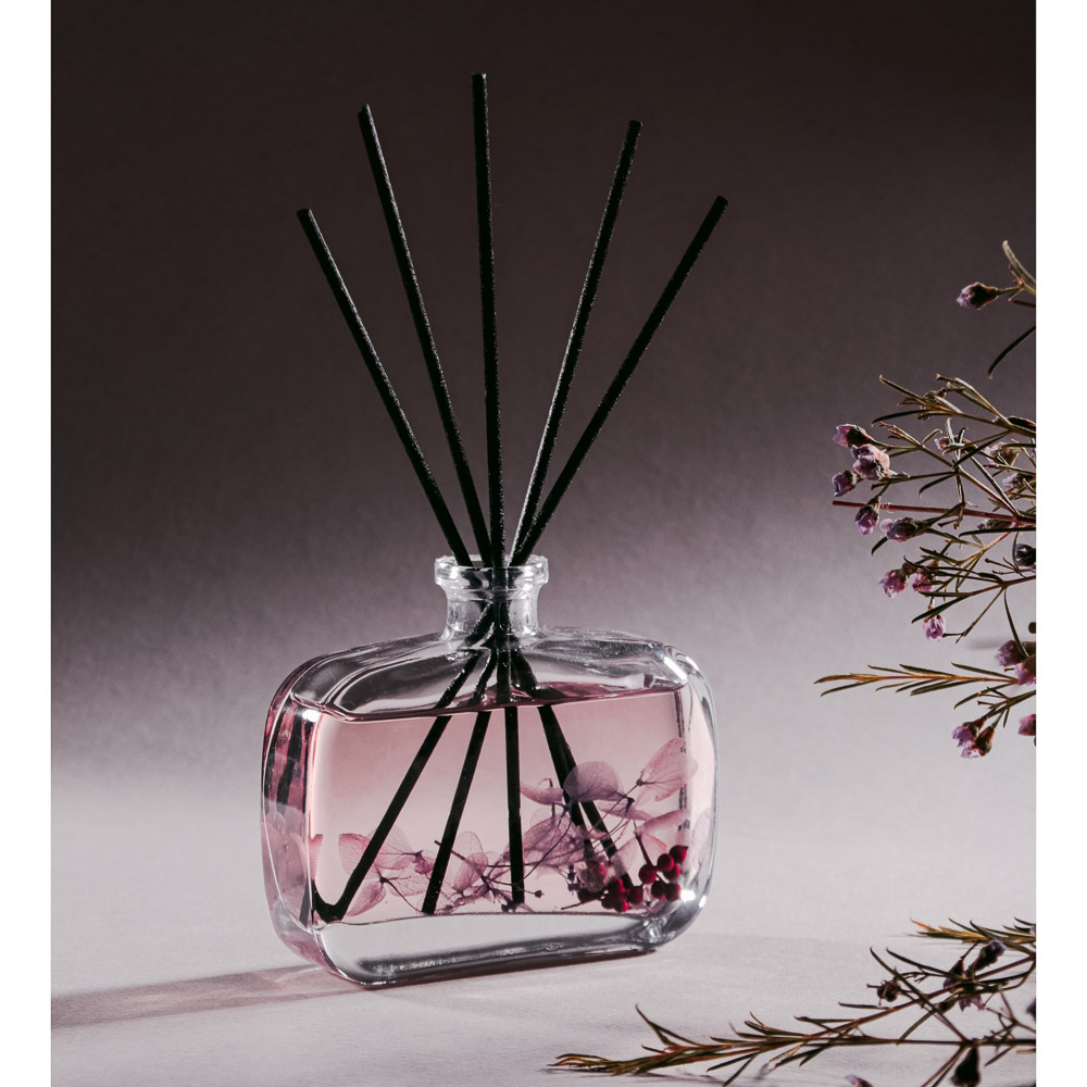 LADECOR Аромадиффузор с палочками и декором,  с тестером, 100мл, 4 аромата, арт.№ 412-065