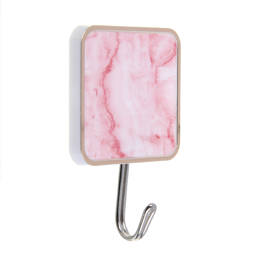 VETTA Крючки самоклеящиеся "Красный мрамор", 2шт., пластик, металл, арт.№ 440-009