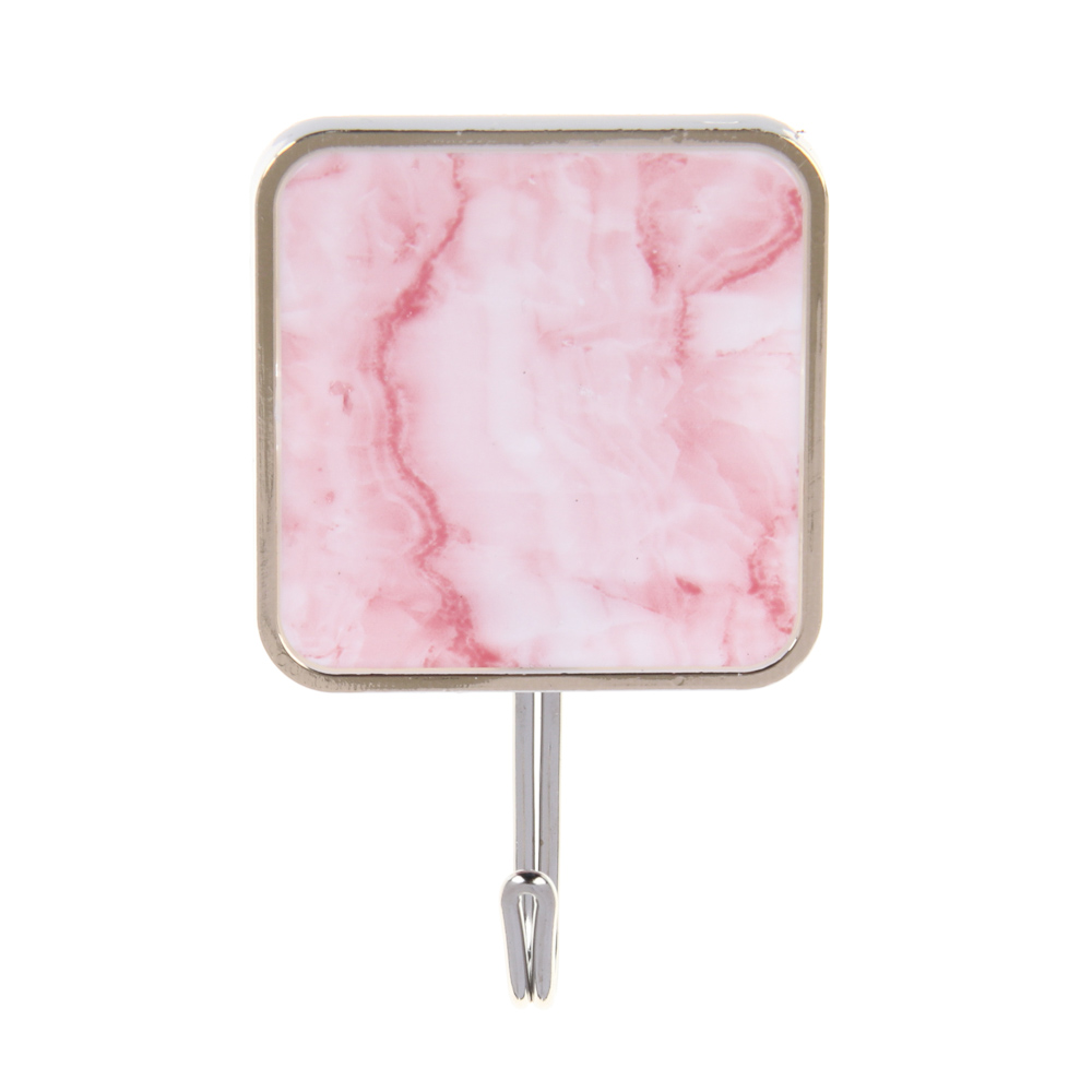 VETTA Крючки самоклеящиеся "Красный мрамор", 2шт., пластик, металл, арт.№ 440-009