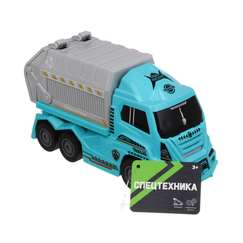 ИГРОЛЕНД Машина инерционная "Спецтехника", подвижные детали, PP, 20х8х10,5 см, 5 дизайнов, арт.№ 292-491