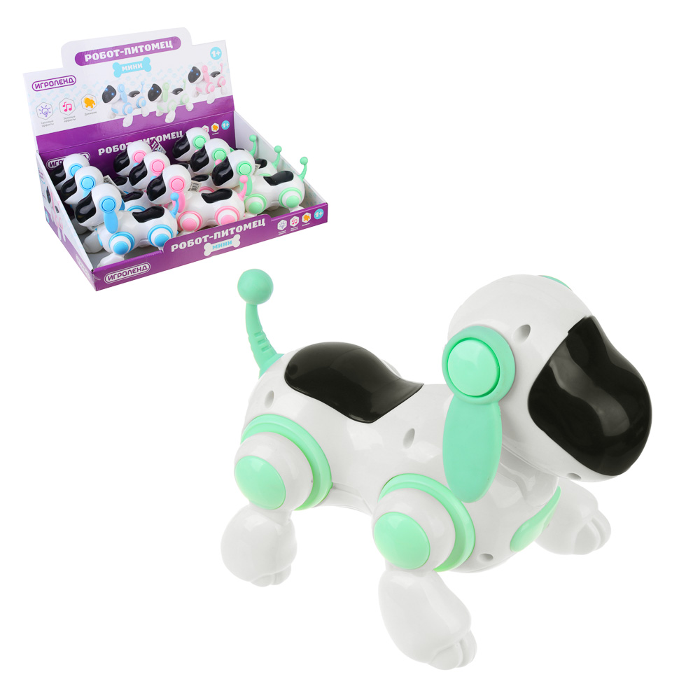 ИГРОЛЕНД Робот питомец-мини в шоубоксе, движение, свет, звук, ABS, 16х10х13см, 2хАА, арт.№ 272-859