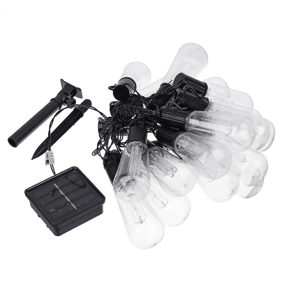 Гирлянда уличная на солнечной батарее 6,3 м INBLOOM, 20 LED, свечение шампань, 8 режимов, ABS, 1xAAA 600 мАч, IP44, арт.№ 185-047