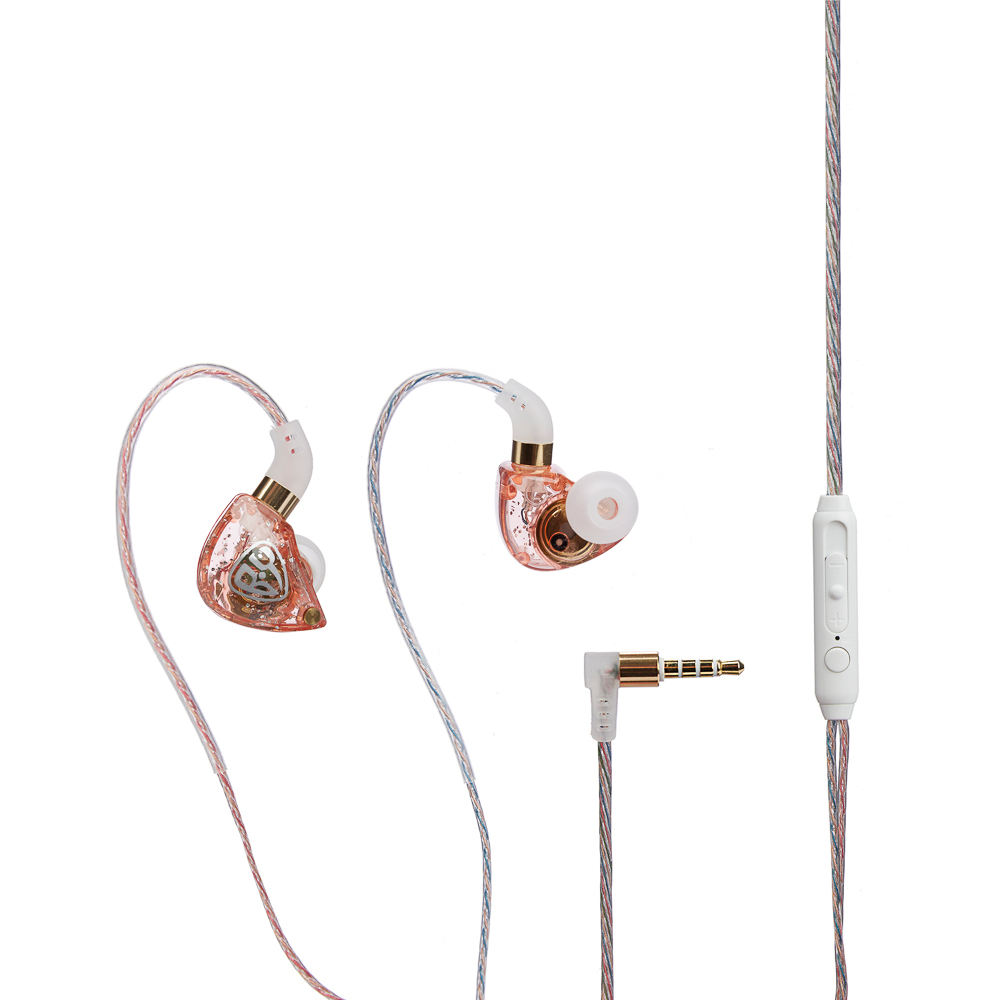 BY Наушники проводные внутриканальные Заря, розовый, арт.№ 916-245