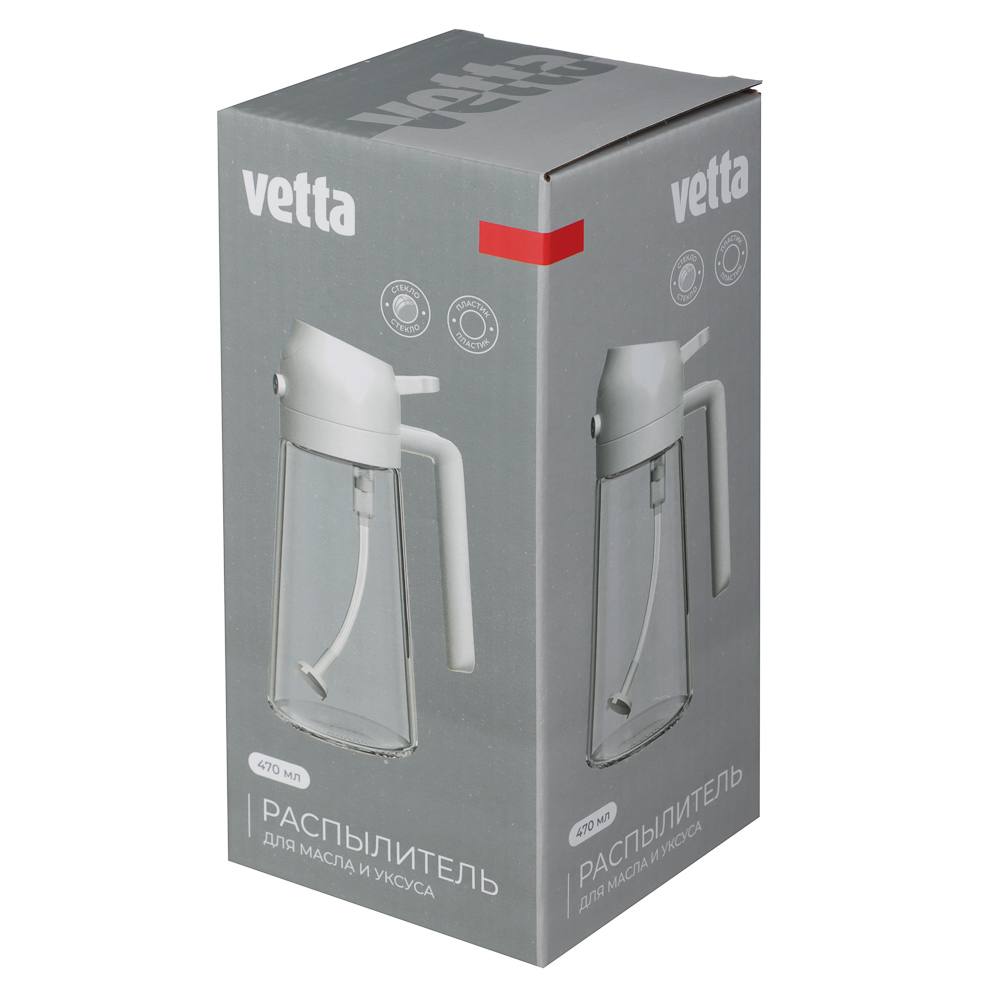 VETTA Распылитель для масла и уксуса, 470 мл, стекло, пластик, белый, арт.№ 828-345