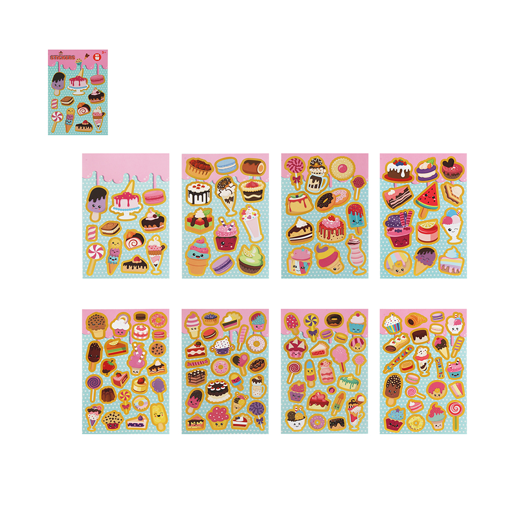 Блокнот с наклейками для творчества, 24х15см, бумага, 8 страниц, 4 дизайна, арт.№ 283-245