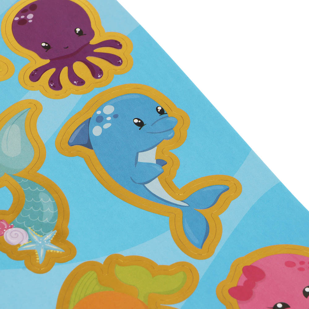 Блокнот с наклейками для творчества, 24х15см, бумага, 8 страниц, 4 дизайна, арт.№ 283-245